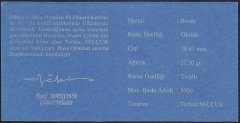 Hatıra Para Sertifikası - 1.Dünya Hava Oyunları - 1997 Yılı