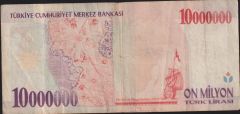7.Emisyon 10 000 000 Lira A30 159374 Temiz+