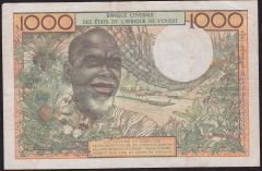 Batı Afrika Devletleri 1000 Frank 1959 -1981 Çok Temiz+ ( Fildişi Sahili ) Pick 103A/h