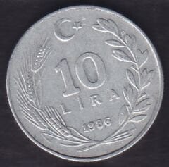 1986 Yılı 10 Lira