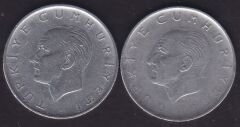 1966 Yılı 1 Lira (Ters Düz Takım)