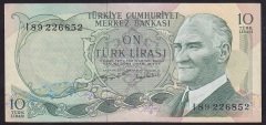 6.EMİSYON 2.TERTİP 10 LİRA I89 226852 ÇÇT