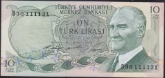 6.EMİSYON 1.TERTİP 10 LİRA D30 111131 ÇİLALTI