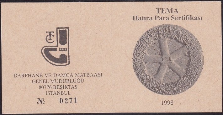 Hatıra Para Sertifikası - TEMA - 1997 Yılı