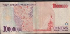 7.Emisyon 10 000 000 Lira A31 229892 Çok Temiz