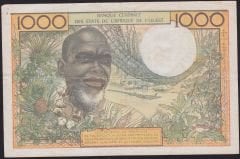 Batı Afrika Devletleri 1000 Frank 1959 -1981 Çok Temiz+ ( Fildişi Sahili ) Pick 103A/f