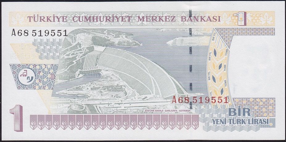 8.Emisyon 1 YTL A68 519551 Çil