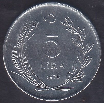1978 YILI 5 LİRA FAO ÇİLALTI ÇİL