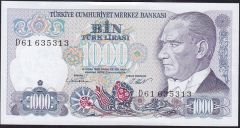 7.Emisyon 1.Tertip 1000 Lira D61 635313 Çilaltı Çil