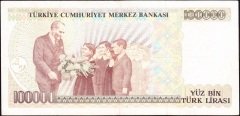 7.Emisyon 1.Tertip 100000 Lira A67 313161 Çok Temiz +