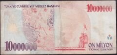 7.Emisyon 10 000 000 Lira B54 019217 Çok Temiz