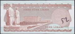 6.Emisyon 2.Tertip 20 Lira C81 215019 Çok Çok Temiz+