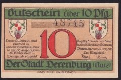 ALMANYA 10 PFENNİNG NOTGELD 1920 ÇİL