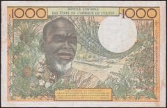 Batı Afrika Devletleri 1000 Frank 1959 -1981 Çok Temiz+ ( Fildişi Sahili ) Pick 103A/?