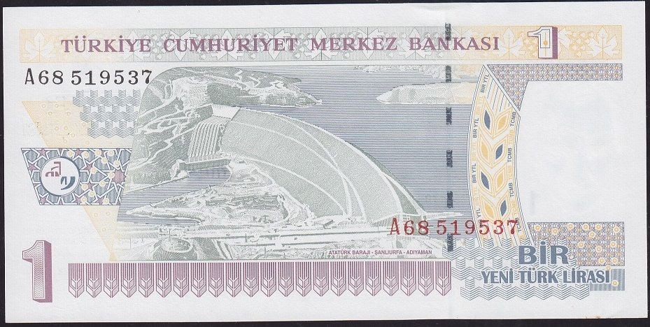 8.Emisyon 1 YTL A68 519537 Çilaltı Çil
