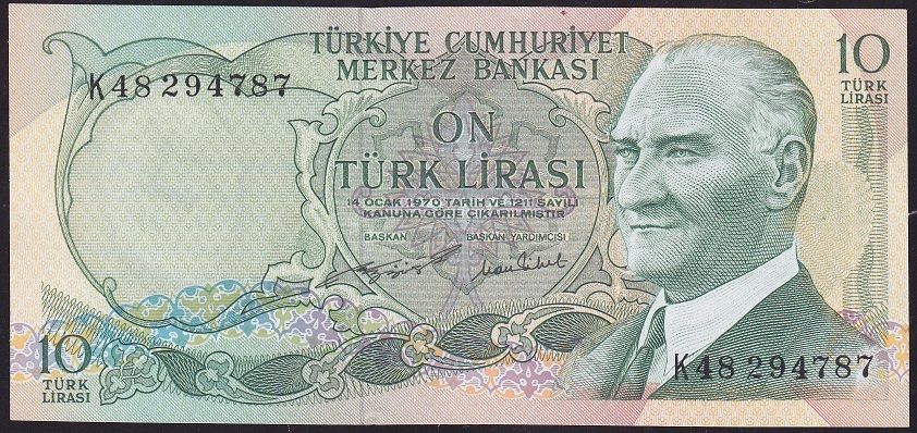 6.Emisyon 2.Tertip 10 Lira K48 294787 Çilaltı Çil