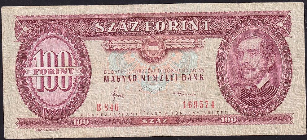 Macaristan 100 Forint 1984 Çok Temiz