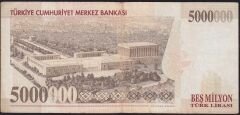 7.Emisyon 5 000 000 Lira E01 831895 Çok Temiz