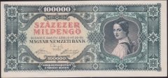 MACARİSTAN 100000 MİLPENGO 1946 ÇİLALTI eski para