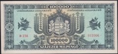 MACARİSTAN 100000 MİLPENGO 1946 ÇİLALTI eski para