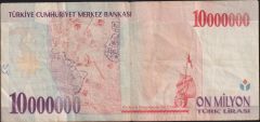 7.Emisyon 10 000 000 Lira A33 151240 Çok Temiz
