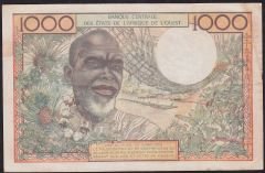 Batı Afrika Devletleri 1000 Frank 1961 Çok Temiz+ ( Fildişi Sahili ) Pick 203B/b