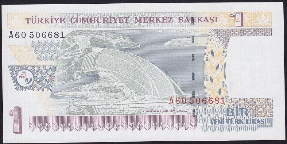 8.Emisyon 1 YTL A60 506681 Çil