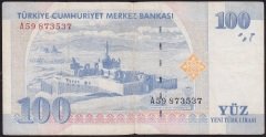 8.Emisyon 100 YTL A59 873537 Temiz