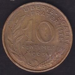 Fransa 10 Centimes 1963