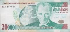 7.Emisyon 20 000 000 Lira I19 409820 Çok Temiz+