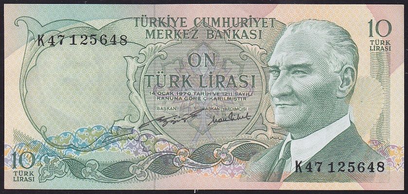 6.Emisyon 2.Tertip 10 Lira K47 125648 Çilaltı