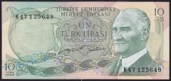 6.Emisyon 2.Tertip 10 Lira K47 125648 Çilaltı