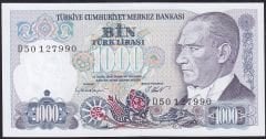 7.Emisyon 1.Tertip 1000 Lira D50 127990 Çil