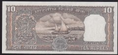 Hindistan 10 Rupees 1970 ÇİLALTI ÇİL ( Zımba Deliği Var) Pick 59a