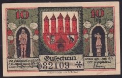 ALMANYA 10 PFENNİNG NOTGELD 1921 ÇİL