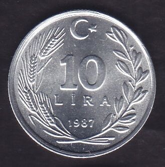 1987 Yılı 10 Lira