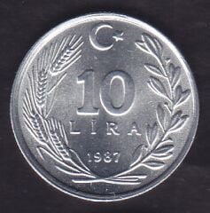 1987 Yılı 10 Lira