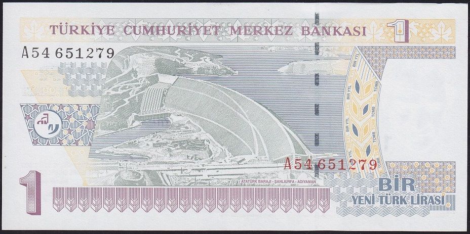 8.Emisyon 1 YTL A54 651279 Çil