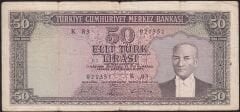 5.Emisyon 6.Tertip 50 Lira K83 021351 Çok Temiz