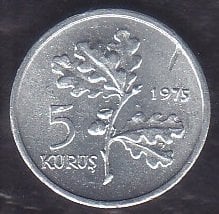 1975 YILI 5 KURUŞ FAO ÇİLALTI