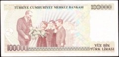 7.Emisyon 1.Tertip 100000 Lira A53 829073 Çok Temiz +