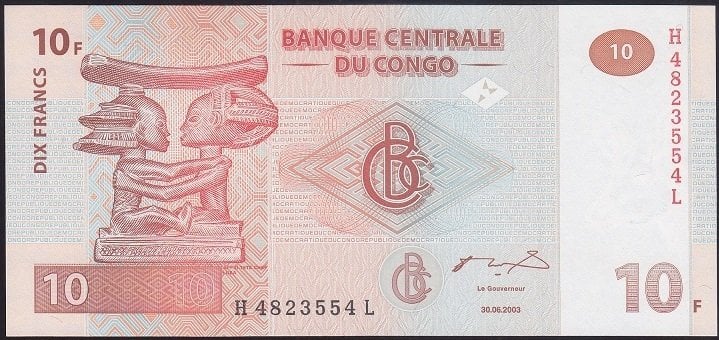 KONGO 10 FRANK 2003 ÇİL
