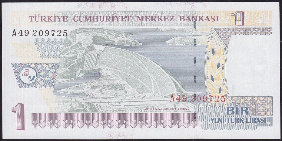 8.Emisyon 1 YTL A49 209725 Çil