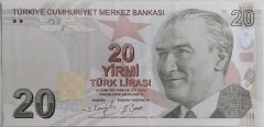 9.Emisyon 6.Tertip 20 Lira G001 5852xx Çilaltı Çil