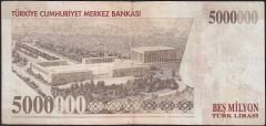 7.Emisyon 5 000 000 Lira J44 374215 Çok Temiz