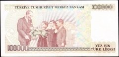 7.Emisyon 1.Tertip 100000 Lira A48 977918 Çok Çok Temiz +