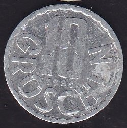 Avusturya 10 Groschen 1986