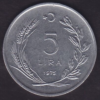 1975 Yılı 5 Lira