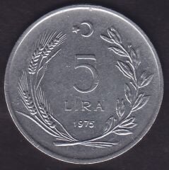 1975 Yılı 5 Lira