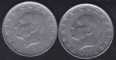 1974 Yılı 1 Lira (Ters Düz Takım)